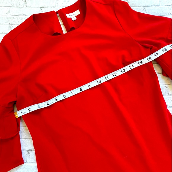 Gilli Vibrant Red Mini Dress with Layered Sleeves - Picture 9 of 15